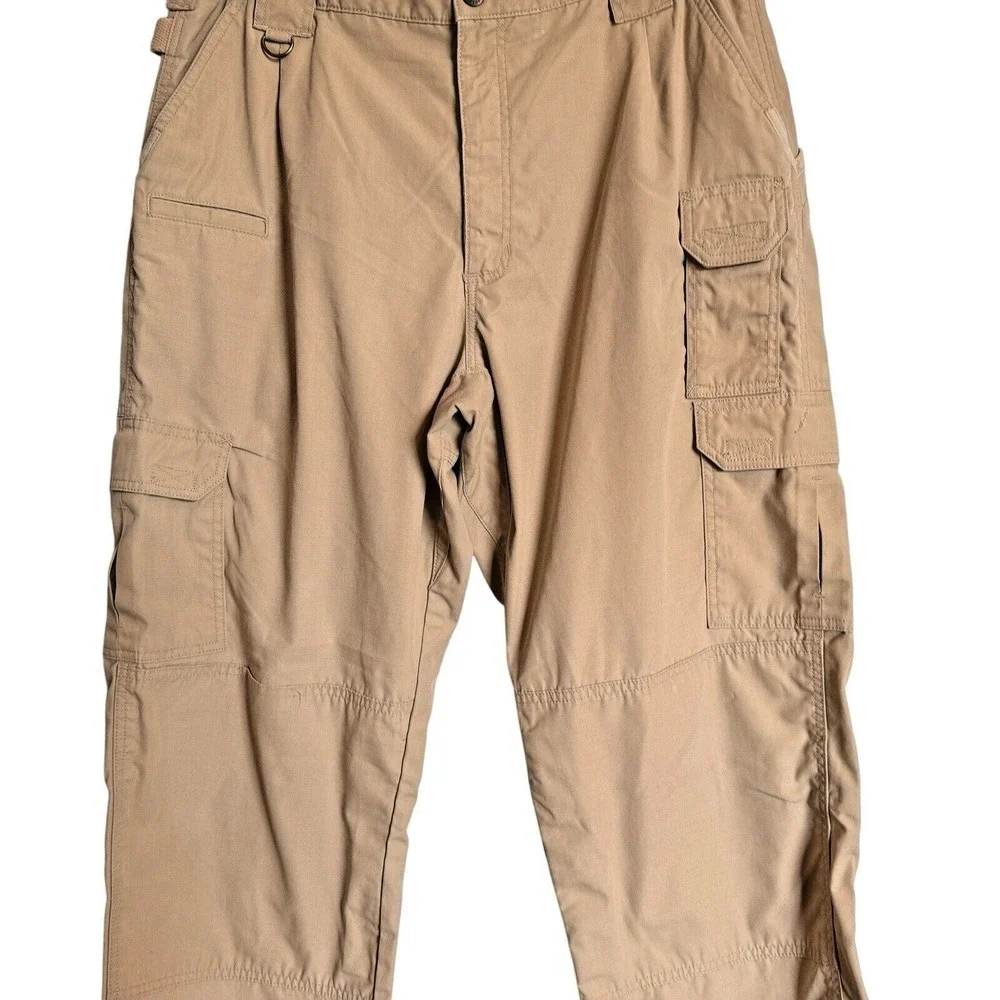 5.11 Tactical‎ Mens Khaki Tan Ripstop Cargo Pants Multi-Pocket Workwear 34x32